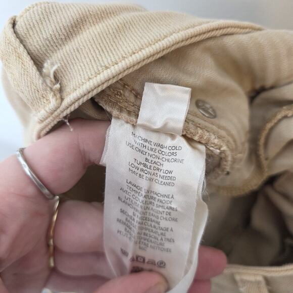 We The Free Tan Skinny High Rise Raw Hem Casual Neutral Ankle Jeans Size 30 - Picture 3 of 6